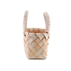 Nordic Woven Basket Planter White Wash (26x23x18cmH)