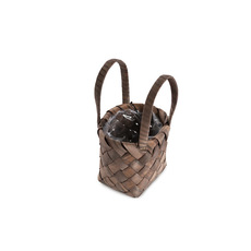 Nordic Woven Basket Planter Dark Brown (16x13x13cmH)