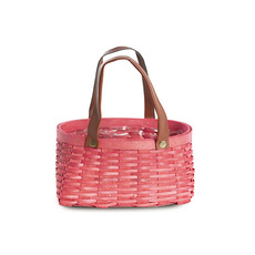Nordic Stripe Woven Basket Planter Dusty Pink (21x16x10cmH)
