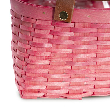 Nordic Stripe Woven Basket Planter Dusty Pink (18x14x10cmH)