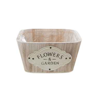Nature Touch Wooden Square Planter (22x22x10cmH)
