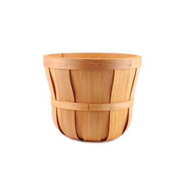 Hamper Tray & Gift Basket - Woven Barrel Planter Natural (30x25cmH)