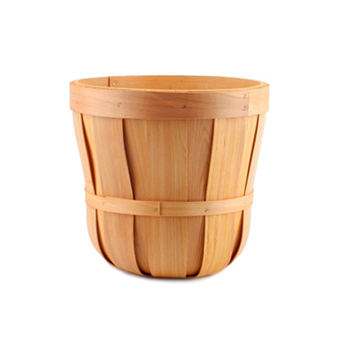 Hamper Tray & Gift Basket - Woven Barrel Hamper Natural (35x30cmH)