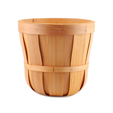 Hamper Tray & Gift Basket - Woven Barrel Hamper Natural (40x35cmH)