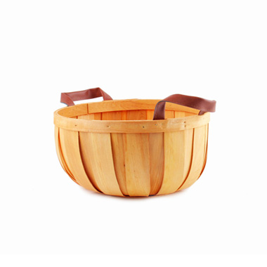 Hamper Tray & Gift Basket - Woven Barrel Bowl Natural (28x13.5cmH)