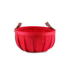 Woven Barrel Bowl Red (28x13.5cmH)