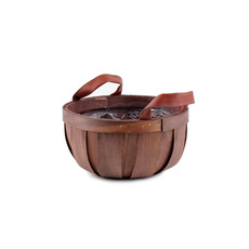 Woven Barrel Bowl Dark Brown (20x11cmH)