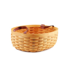 Hamper Tray & Gift Basket - Nordic Stripe Woven Oval Basket Natural (29x25x11cmH)