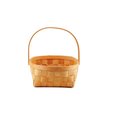 Nordic Stripe Woven Basket Round Natural (30x25x11cmH)