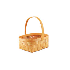 Hamper Tray & Gift Basket - Nordic Stripe Woven Round Planter Natural (21x19x10cmH)