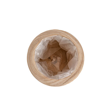 Wooden Cylinder Pot Natural (19cmx19cmH)
