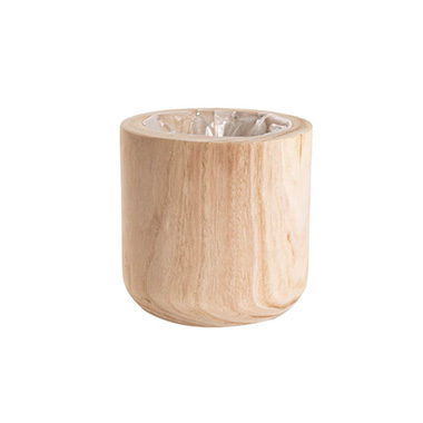 Flower Pot Covers - Wooden Cylinder Pot Natural (23cmx23cmH)