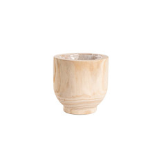Flower Pot Covers - Wooden Cylinder Buffalo Natural (16cmx16cmH)