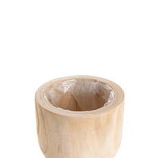 Wooden Cylinder Buffalo Natural (16cmx16cmH)