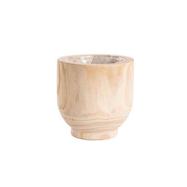 Flower Pot Covers - Wooden Cylinder Buffalo Natural (19cmx19cmH)