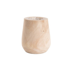 Flower Pot Covers - Wooden Belly Pot Natural (18cmx21cmH)