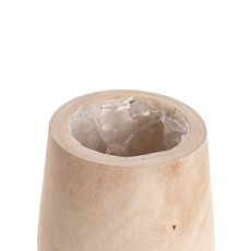 Wooden Belly Pot Natural (18cmx21cmH)