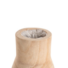 Wooden Kettle Pot Natural (20cmx26.5cmH)