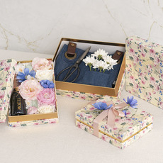 Gift Box Flower Print Rectangle Set 3 (29x23x10cmH)