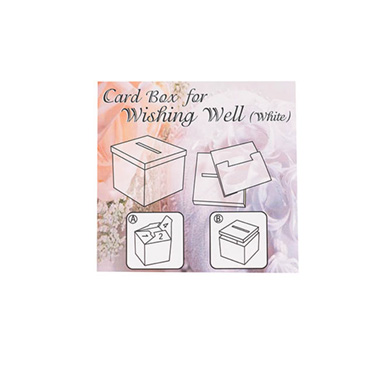 Wishing Well Card Box Flat Pack White (305x305x300mmH)