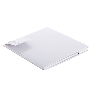 Gift Box Jumbo with Bow Flat Pack White (305x300x300mmH)