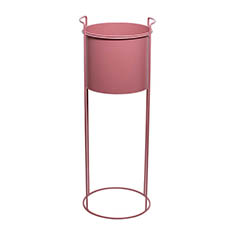 Metal Display Stand With Round Pot Dusty Pink (28Dx80cmH)