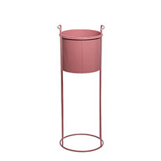 Metal Display Stand With Round Pot Dusty Pink (23Dx65cmH)