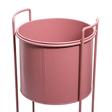Metal Display Stand With Round Pot Dusty Pink (23Dx65cmH)