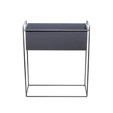Metal Display Stand Rectangle Dark Grey Set of 2 51x24x65cmH