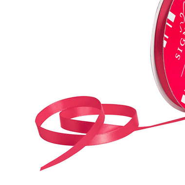 Satin Ribbons - Bulk Ribbon Single Face Satin Hot Pink (10mmx50m)