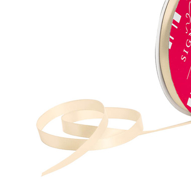Satin Ribbons - Bulk Ribbon Single Face Satin Ivory (10mmx50m)