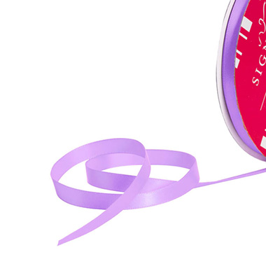 Satin Ribbons - Bulk Ribbon Single Face Satin Light Purple (10mmx50m)
