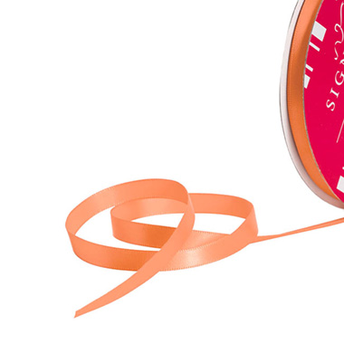 Satin Ribbons - Bulk Ribbon Single Face Satin Peach (10mmx50m)
