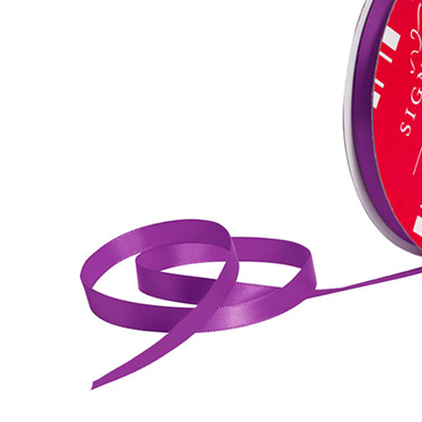 Satin Ribbons - Bulk Ribbon Single Face Satin Purple (10mmx50m)
