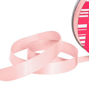 Satin Ribbons - Jumbo Bulk Ribbon Single Face Satin Baby Pink (25mmx100m)