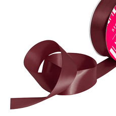 Satin Ribbons - Bulk Ribbon Single Face Satin Burgundy (38mmx50m)