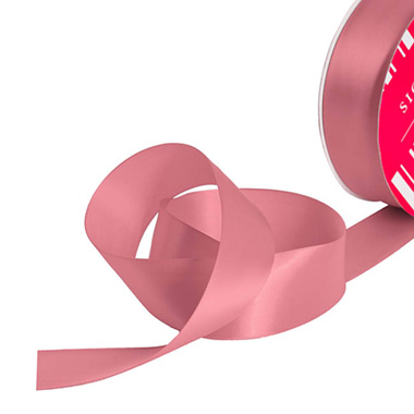 Satin Ribbons - Bulk Ribbon Single Face Satin Dust Pink (38mmx50m)
