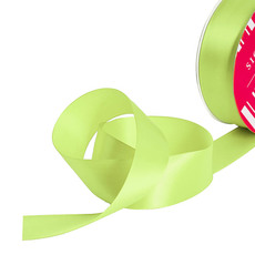 Satin Ribbons - Bulk Ribbon Single Face Satin Light Green (38mmx50m)