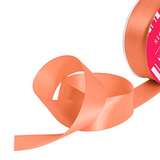 Satin Ribbons - Bulk Ribbon Single Face Satin Peach (38mmx50m)