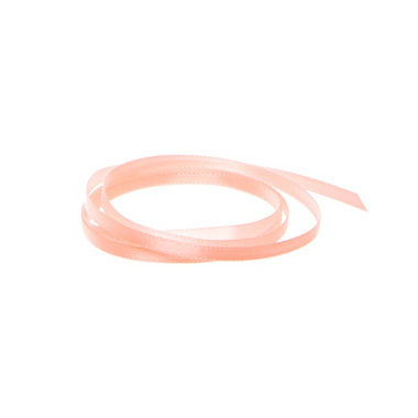 Satin Ribbons - Ribbon Satin Deluxe Double Faced Peach (3mmx50m)