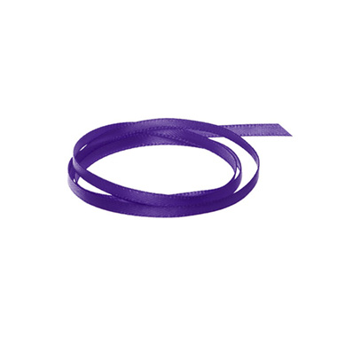 Satin Ribbons - Ribbon Satin Deluxe Double Faced Violet (3mmx50m)