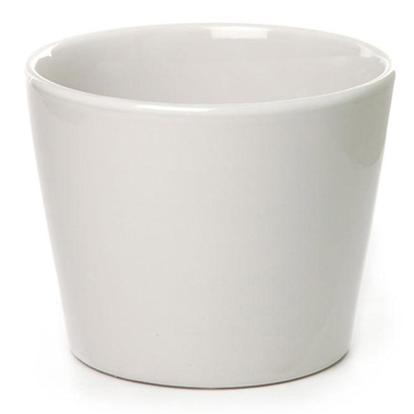 Florist Flower Pots - Ceramic Bondi Conical Tapered White (15Dx12cmH)