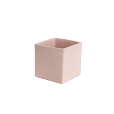 Florist Flower Pots - Ceramic Bondi Cube Mini (10x10x10cmH) Single Pink
