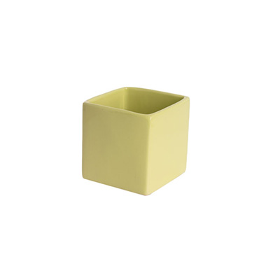 Florist Flower Pots - Ceramic Bondi Cube Mini (10x10x10cmH) Single Sage