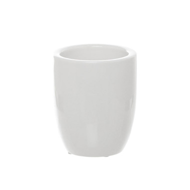  - Ceramic Orchid Pot Small White (9.5cmDx11cmH)