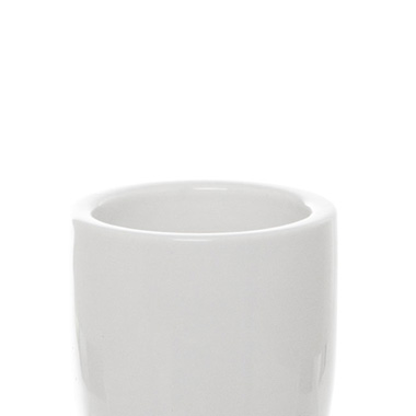Ceramic Orchid Pot Small White (9.5cmDx11cmH)