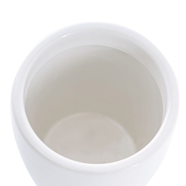 Ceramic Orchid Pot Small White (9.5cmDx11cmH)