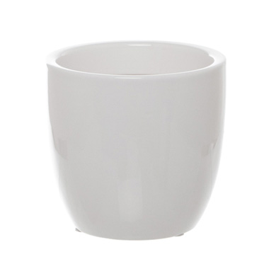Ceramic Orchid Pot Medium White (14cmDx13.5cmH)