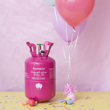 Latex Balloon Helium Tank Kit w Pack 30 Pastel Balloons (7L)