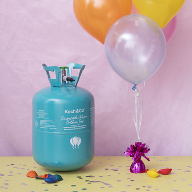 Latex Balloon Helium Tank Kit w Pack50 Rainbow Balloons(13L)